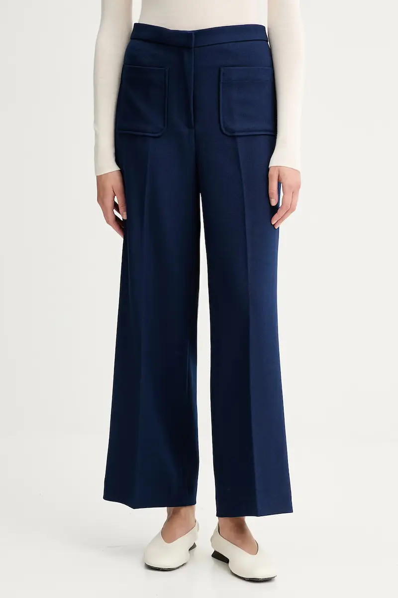 pantaloni donna colore blu 25107015