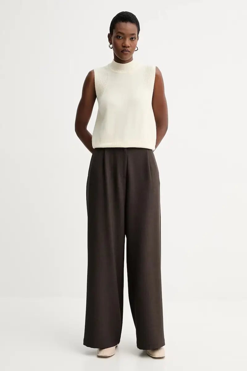 pantaloni donna colore marrone 24107024 miniatura 2