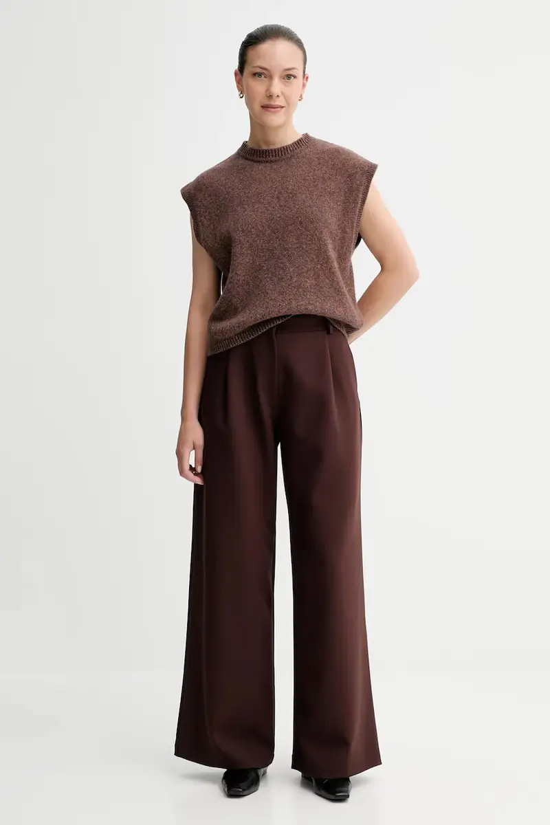 pantaloni donna colore marrone 25107000 miniatura 2