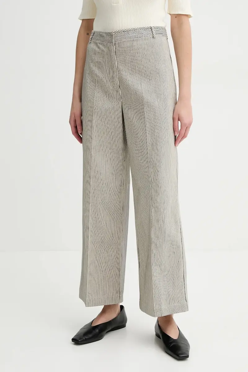 pantaloni in cotone donna colore nero 25207025