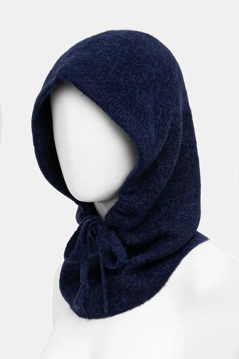 passamontagna con lana Blu navy miniatura 2