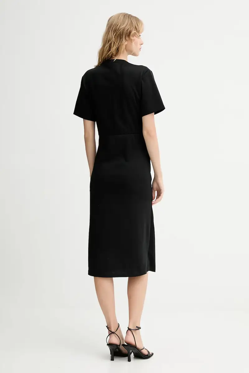 vestito con lana colore nero 25105015 miniatura 3