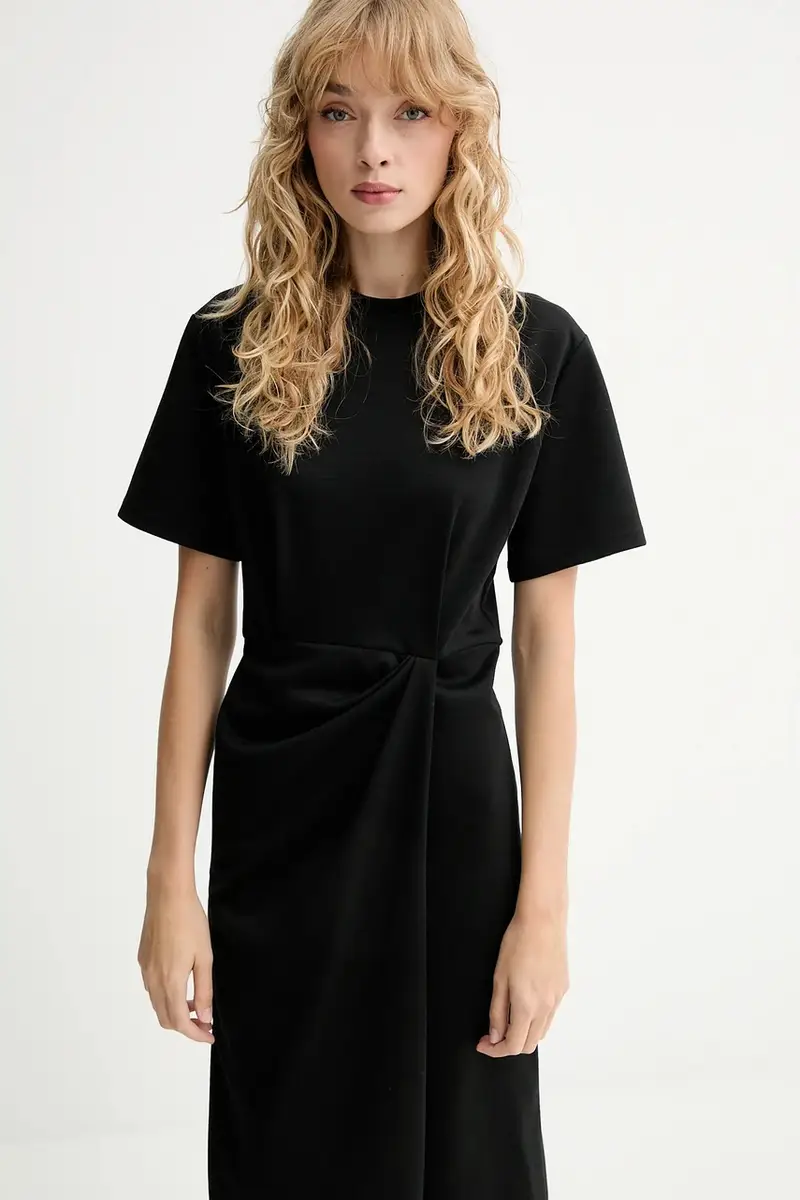 vestito con lana colore nero 25105015 miniatura 4