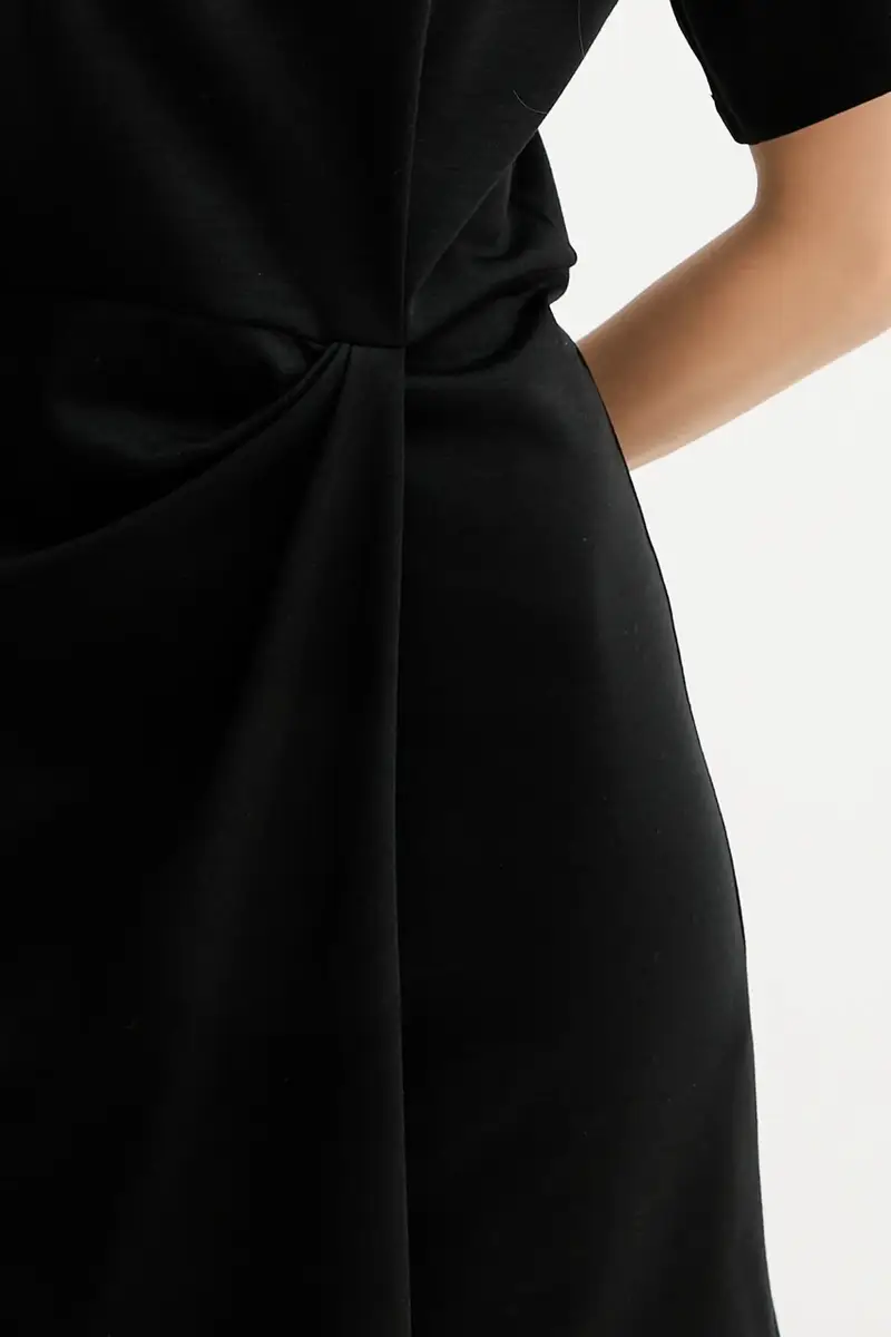 vestito con lana colore nero 25105015 miniatura 5