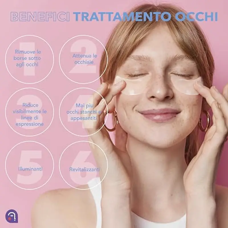 Setù - 60 Patch Occhi con Niacinamide, Collagene e Acido Ialuronico. Patch Occhiaie e Borse, Maschera Contorno Occhi miniatura 2