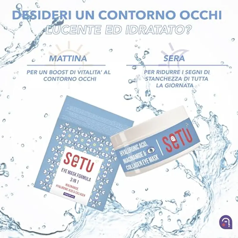 Setù - 60 Patch Occhi con Niacinamide, Collagene e Acido Ialuronico. Patch Occhiaie e Borse, Maschera Contorno Occhi miniatura 3