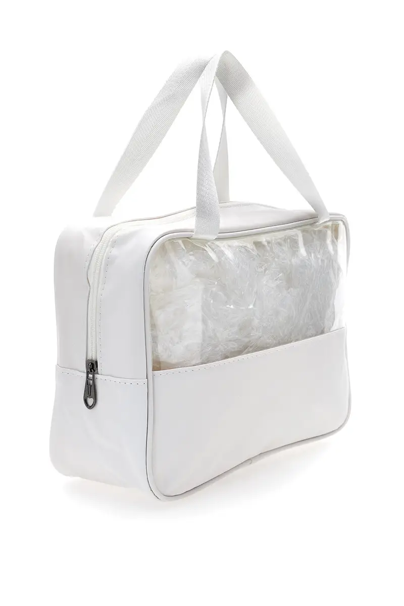 Set beauty bianco con inserti trasparenti Coveri BERNA 099 miniatura 3