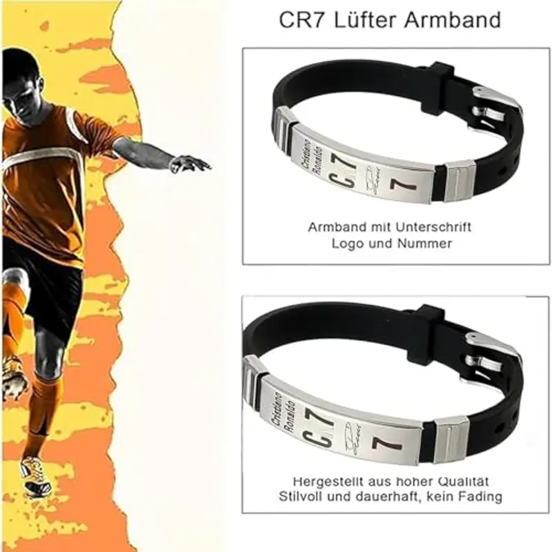 Set collana con collana e bracciale, collana da calcio, collana per ragazzi, braccialetto da calcio, collana da calcio, regalo per gli appassionati di calcio, regalo di compleanno per ragazzi miniatura 3