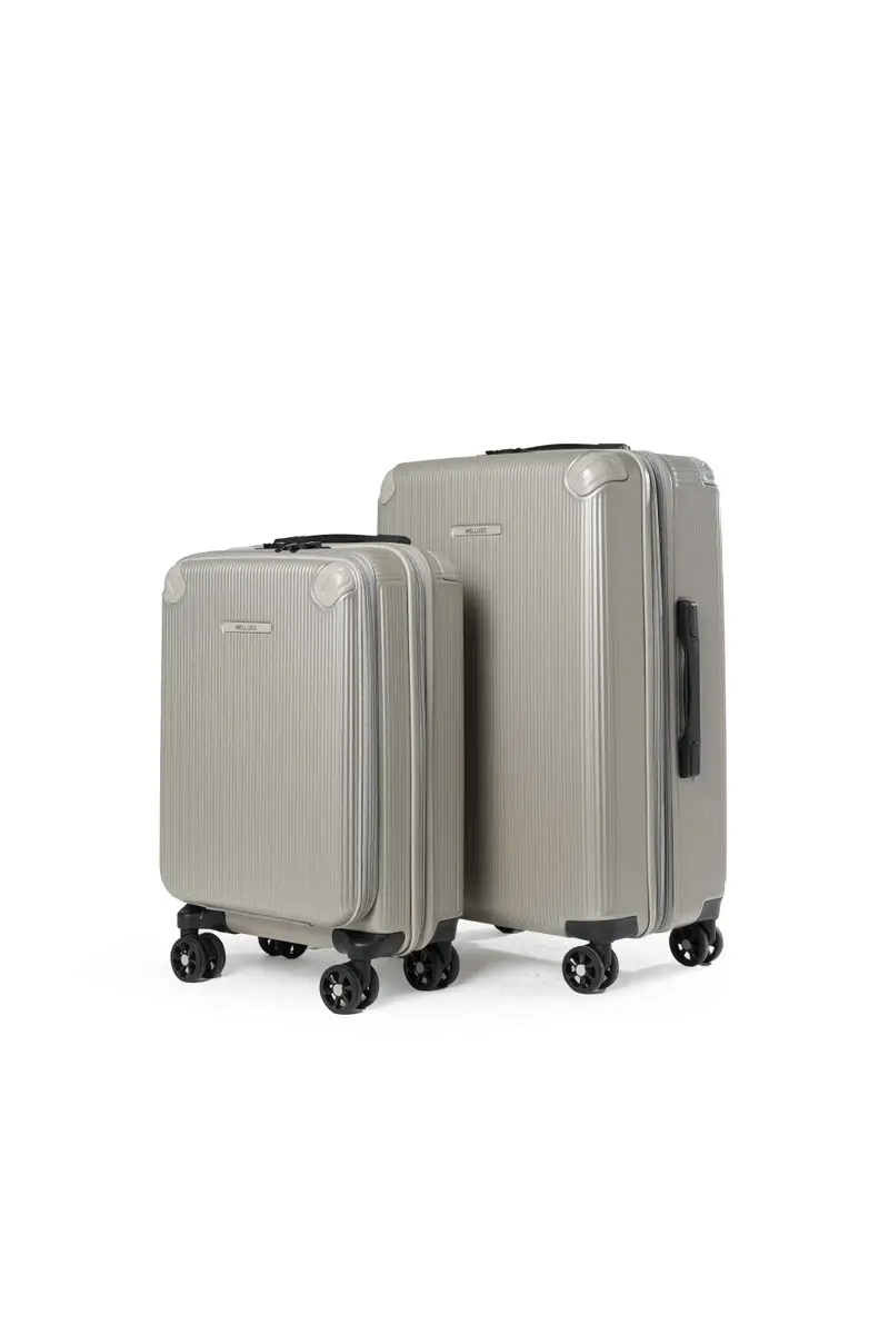 Set completo valigie 2 pezzi in policarbonato beige pm2313