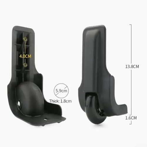 Set di 2 ruote di ricambio per valigie, soluzioni per trolley installazione senza sforzo con tutti i componenti miniatura 2