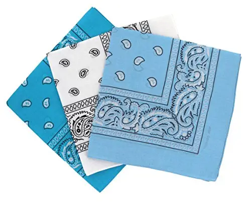 Set di 3 bandanas paisley in cotone, modello cachemire