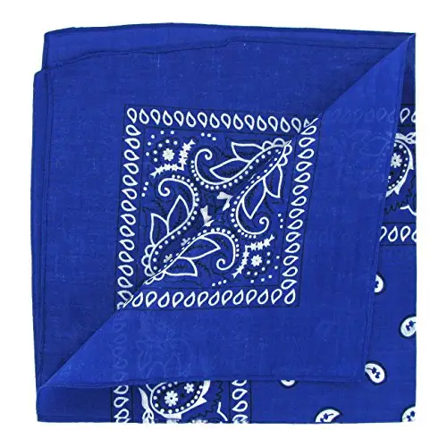Set di 3 bandane Paisley blu reale, foulard in cotone con motivo cashmire, vendute in confezione da 3 miniatura 2