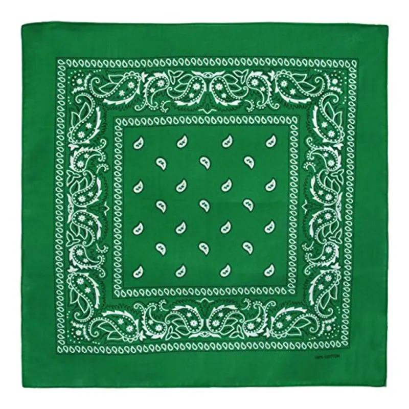 Set di 3 bandane Paisley verde scuro, foulard in cotone con motivo cashmire, vendute in confezione da 3, taglia unica miniatura 2
