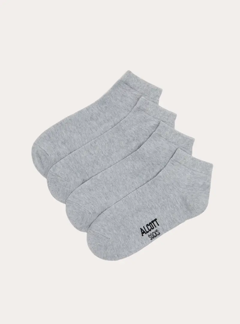 Set di 4 paia di calzini basici tinta unita