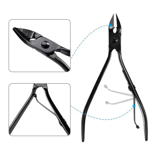 Set per manicure da uomo, 18 pezzi set per la cura delle unghie, pedicure, set di tagliaunghie in acciaio inox miniatura 3