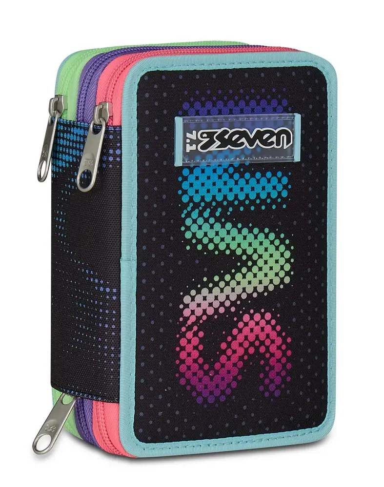Astuccio scuola Seven 3 zip Optical Shade Girl
