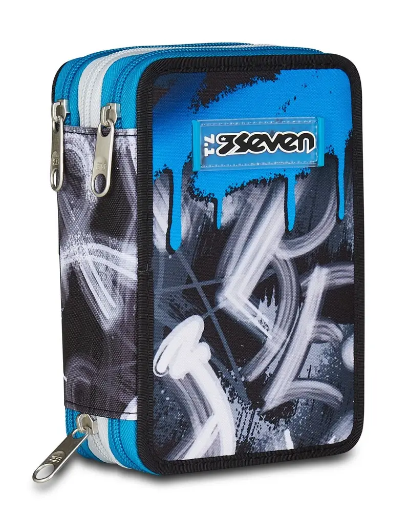 Astuccio scuola Seven 3 zip Quick Graffiti Boy