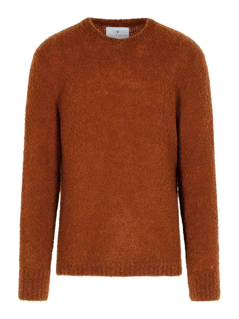 Maglione Marrone In Misto Lana Vergine