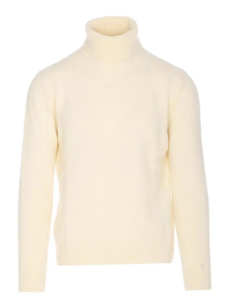 Maglione Panna a collo alto Bianco