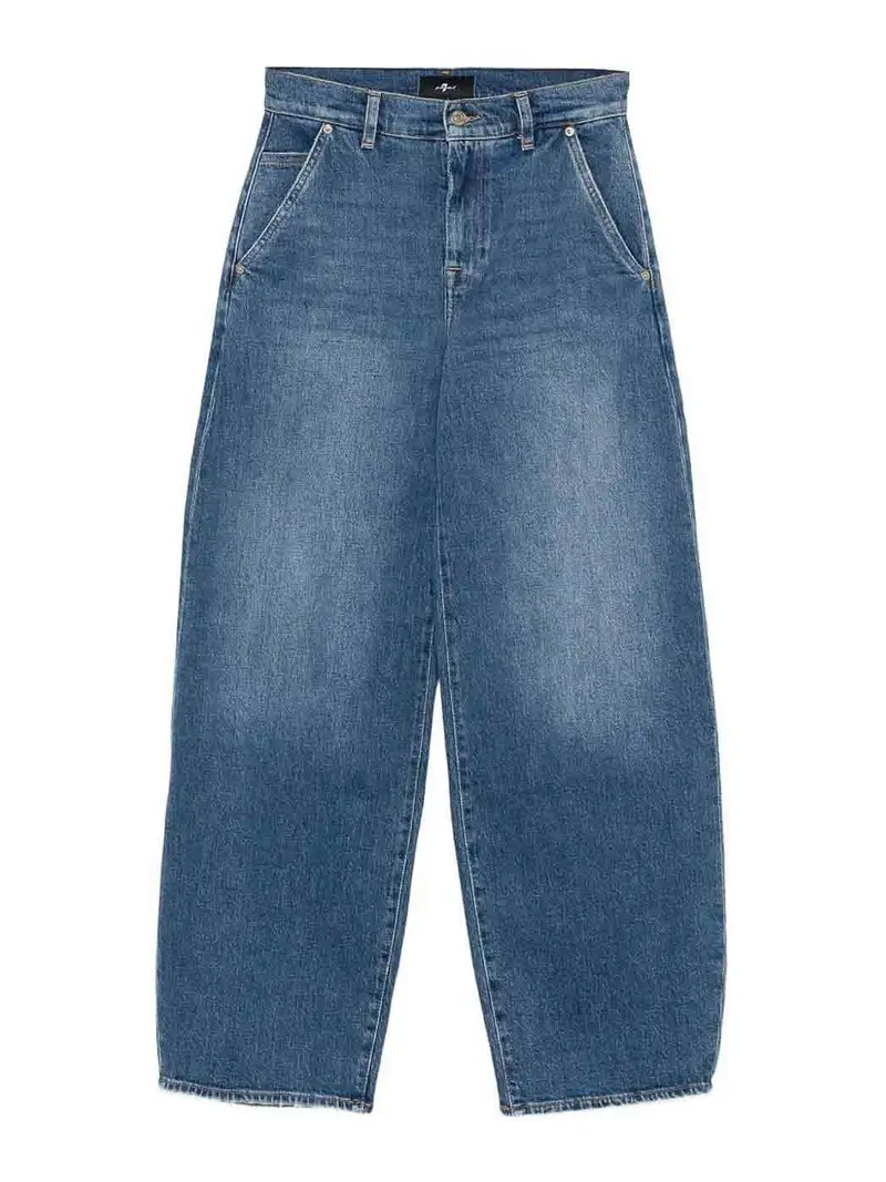 Jeans Con Design A Cinque Tasche Blu