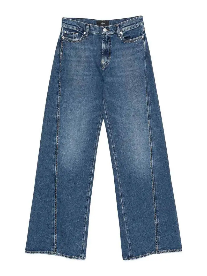Jeans Twisted Lotta Con Borchie Blu