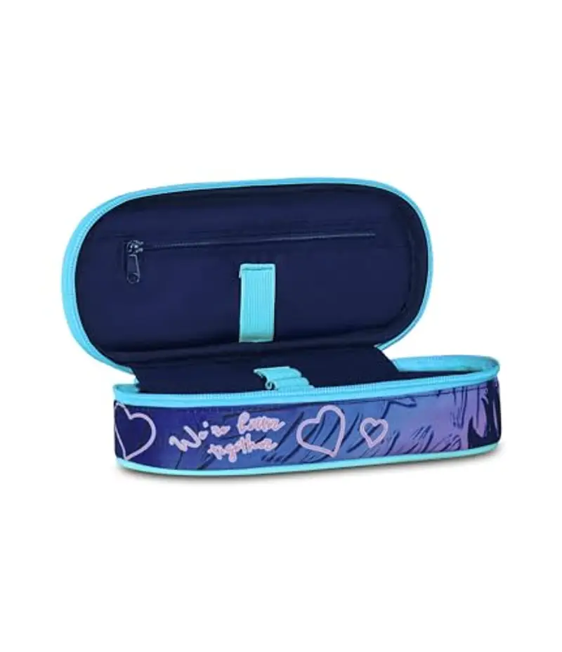 Seven Portapenne Lilo & Stitch Scuola Round Plus, Celeste e Rosa, Astuccio Ovale Con Elastici e Tasca Per Penne, Matite e Accessor, Scuola Elementare e Media, Bambina e Ragazza miniatura 2