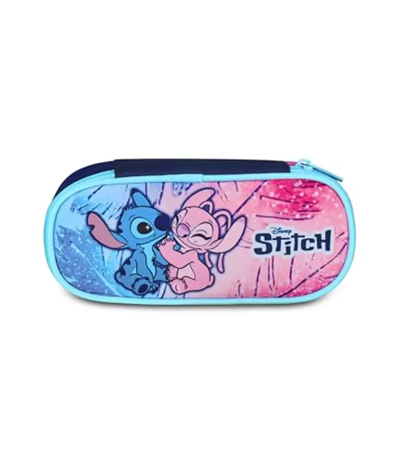 Seven Portapenne Lilo & Stitch Scuola Round Plus, Celeste e Rosa, Astuccio Ovale Con Elastici e Tasca Per Penne, Matite e Accessor, Scuola Elementare e Media, Bambina e Ragazza miniatura 3