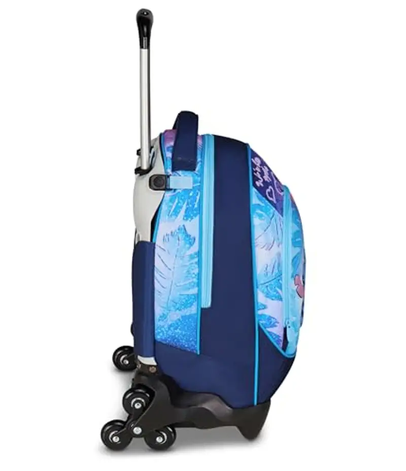 Seven Trolley Lilo & Stitch Scuola Jack 3 Ruote, Blu, Zaino Con Carrello Sganciabile Da 33 Litri, Per Scuola Elementare e Media, Bambina miniatura 2