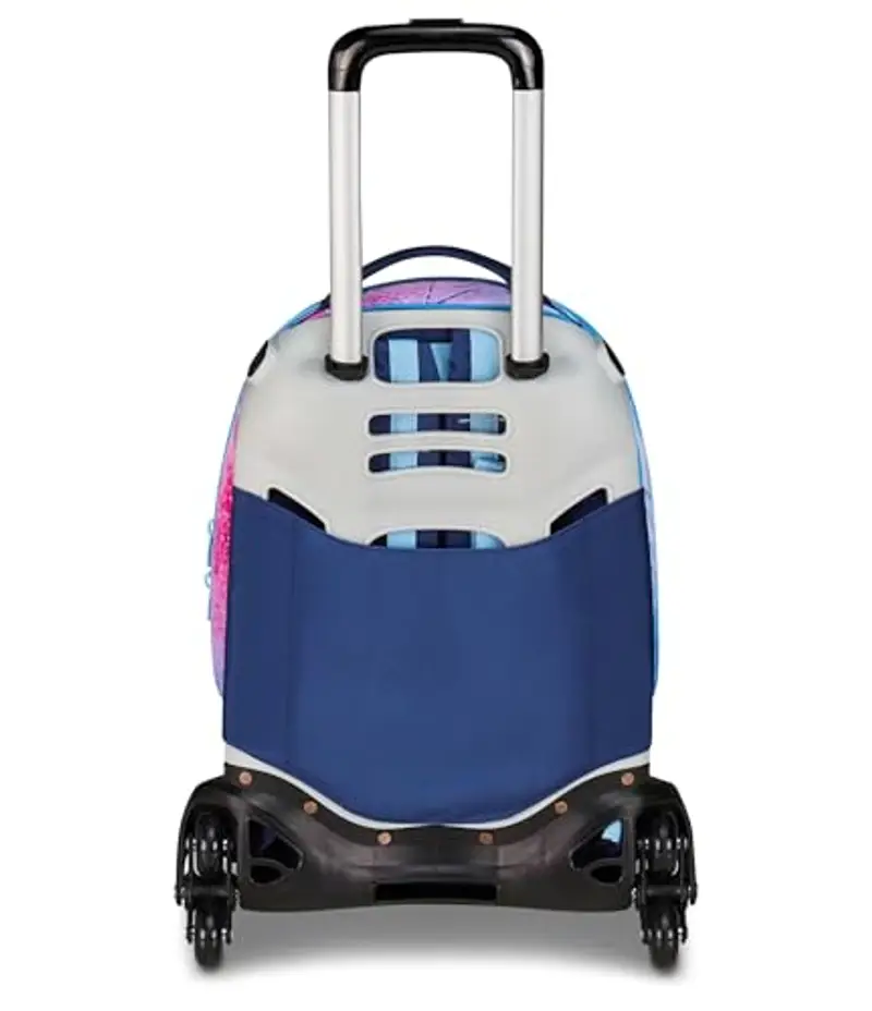 Seven Trolley Lilo & Stitch Scuola Jack 3 Ruote, Blu, Zaino Con Carrello Sganciabile Da 33 Litri, Per Scuola Elementare e Media, Bambina miniatura 3
