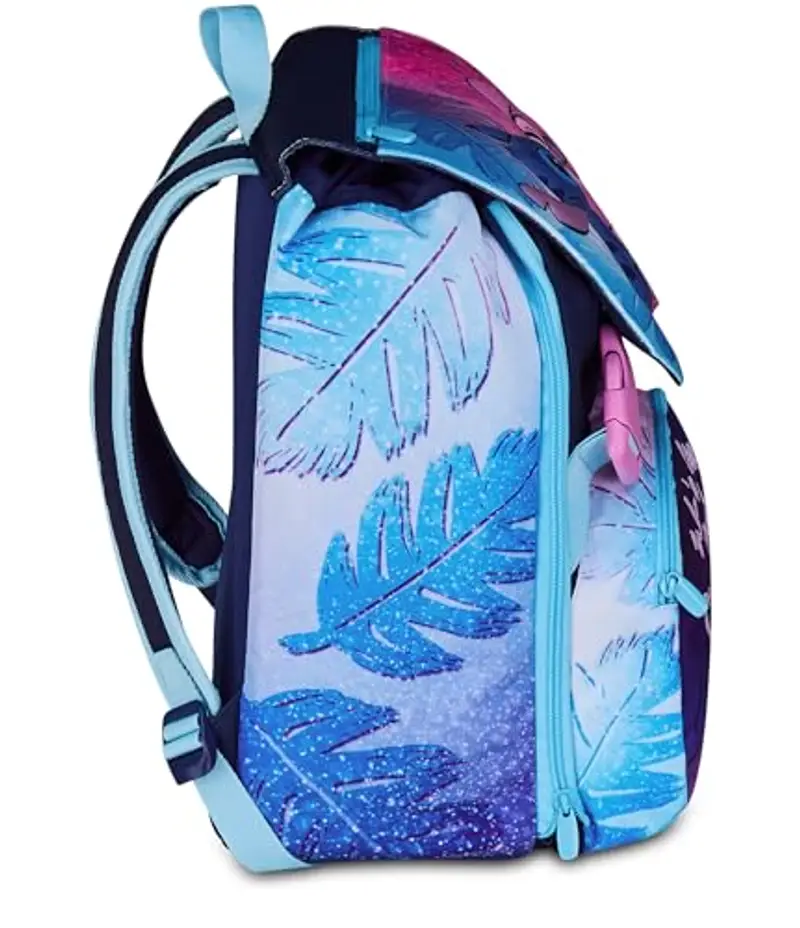 Seven Zaino Doppio Lilo & Stitch Scomparto Estensibile, Lilla, Maxi Capienza, Schienale Preformato, Bambina, Scuola Elementare miniatura 3