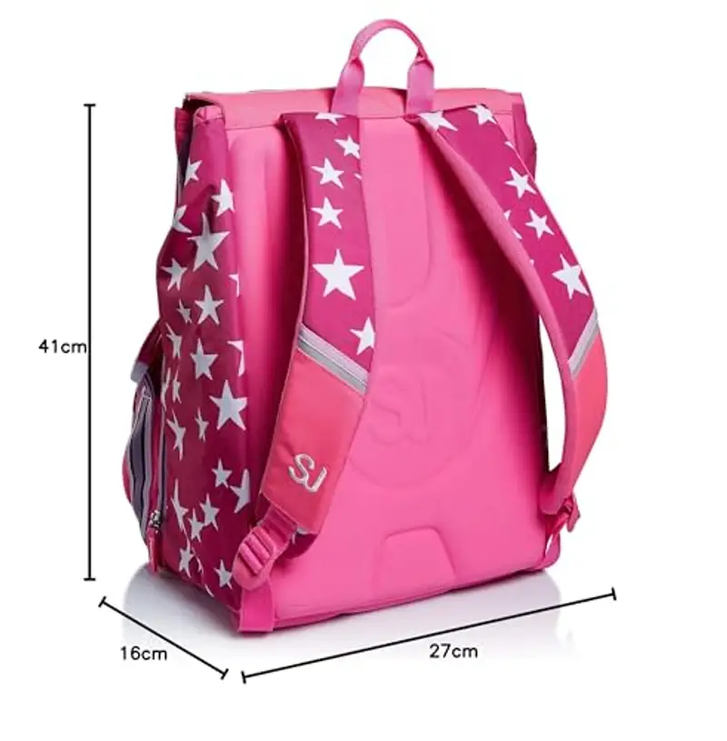 Seven Zaino Estensibile Scuola Big - Ledtech Girl - Sj Gang - Bambina - Scuole Elementari E Medie, Zaino Unisex - Bambini e ragazzi, Rosa (Fuxia), Taglia unica miniatura 2