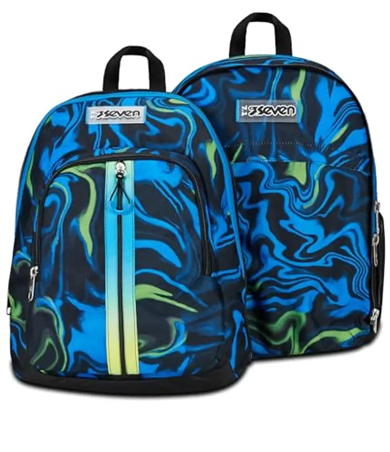 Seven Zaino scuola Ragazzo Nero 1205031 miniatura 2