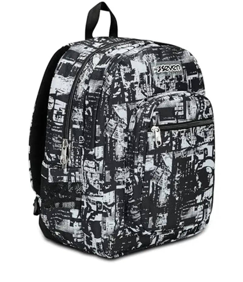 Seven Zaino scuola Ragazzo Nero 1281235 miniatura 2