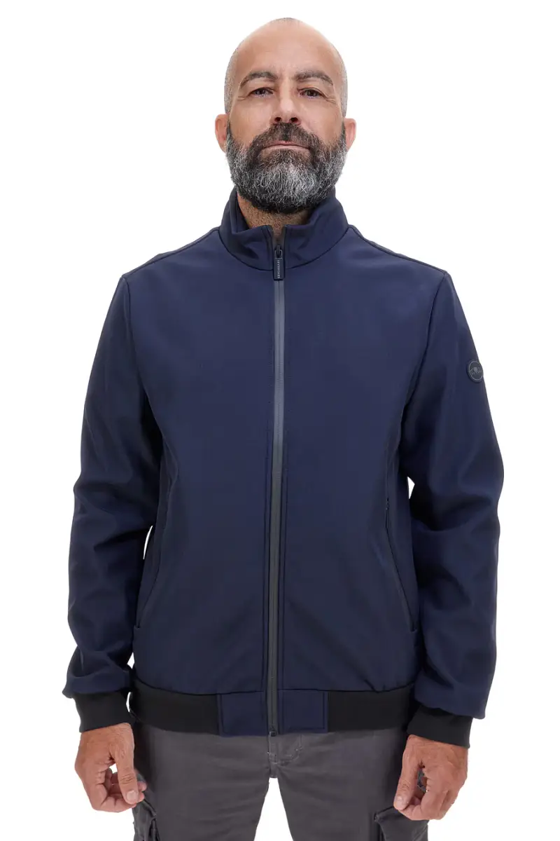 Giubbino blu con zip e polsini elasticizzati Sevenoaks 21 [BLUE] miniatura 2