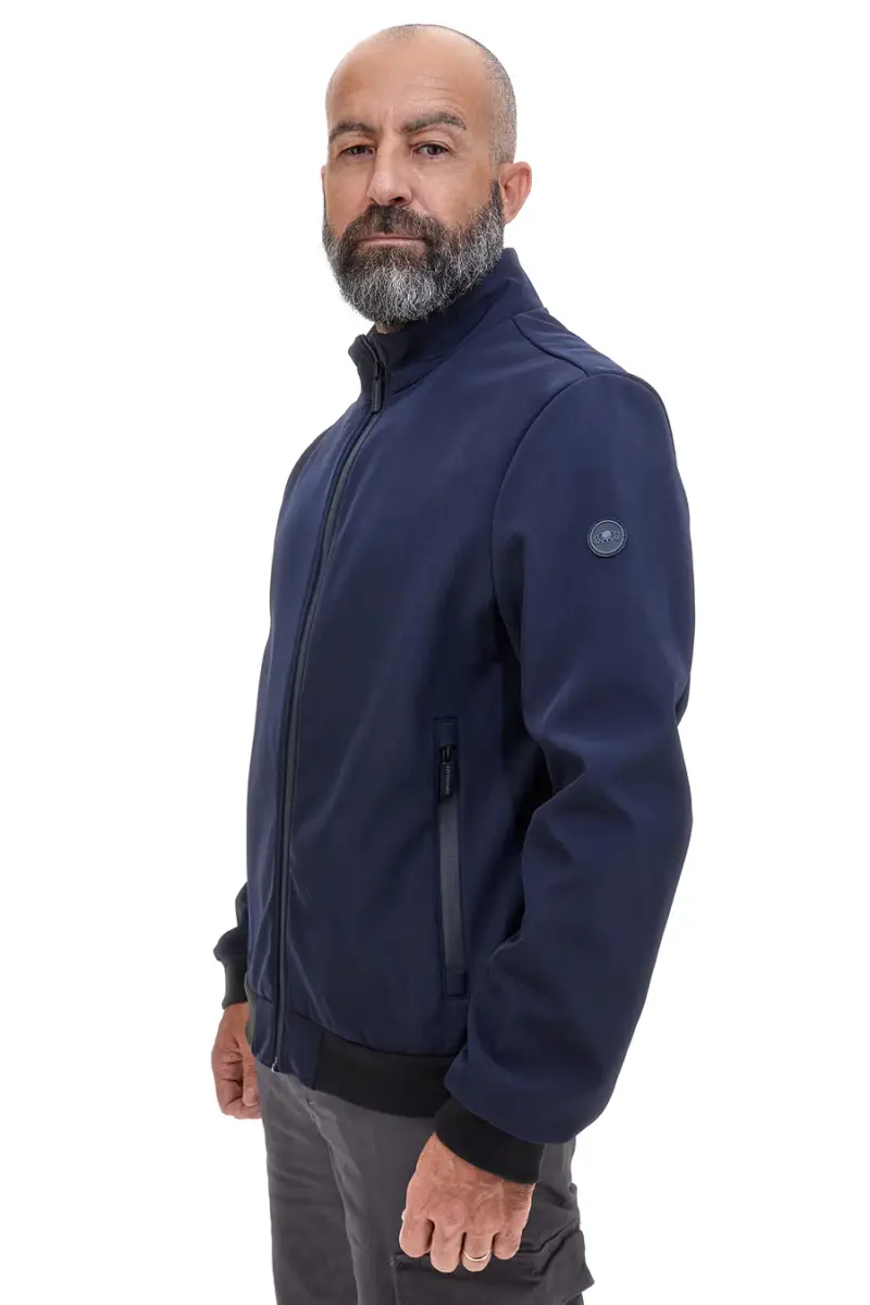 Giubbino blu con zip e polsini elasticizzati Sevenoaks 21 [BLUE]