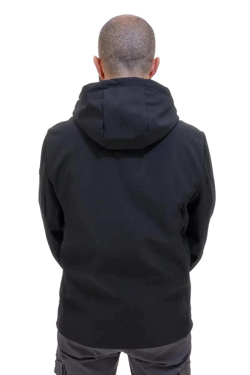 Giubbino nero con cappuccio softshell Sevenoaks 19 [NERO] miniatura 3
