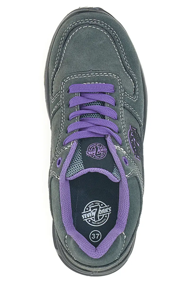 Scarpe antinfortunistiche grigio viola in pelle Sevenoaks PK23163 S1 P FO SR [CH GREY miniatura 3