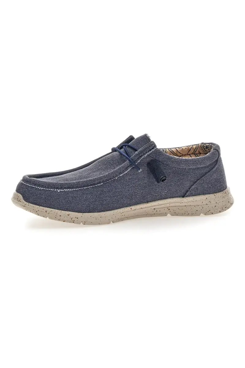 Scarpe da uomo casual blu in tessuto Sevenoaks PK1147L [NAVY] miniatura 4