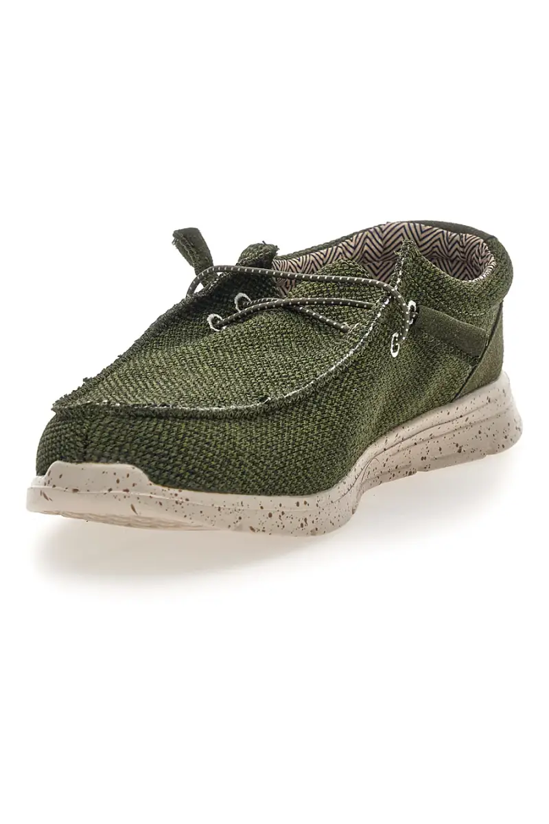 Scarpe da uomo casual verde in tessuto Sevenoaks PK1118I [VERDE] miniatura 3