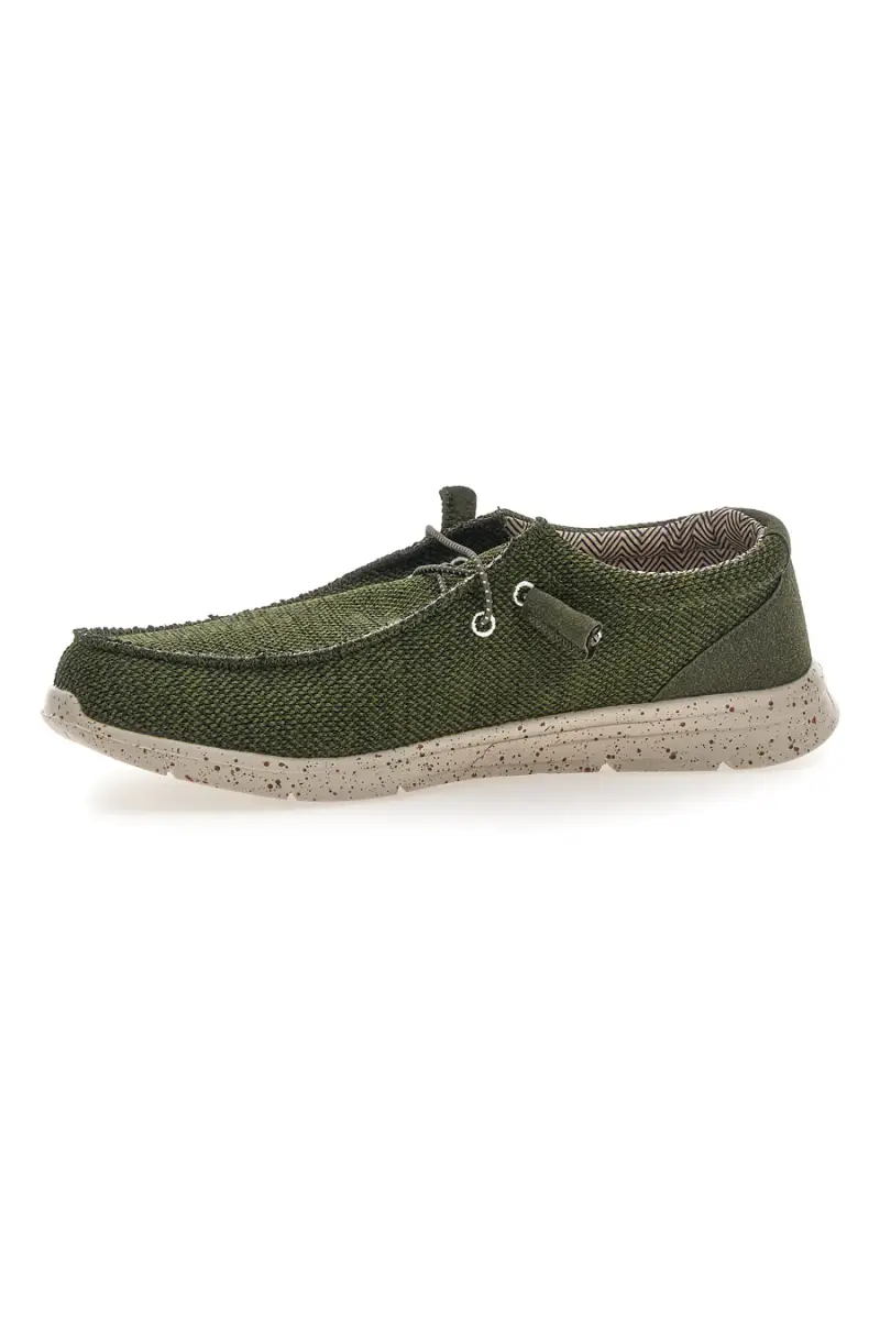 Scarpe da uomo casual verde in tessuto Sevenoaks PK1118I [VERDE] miniatura 4