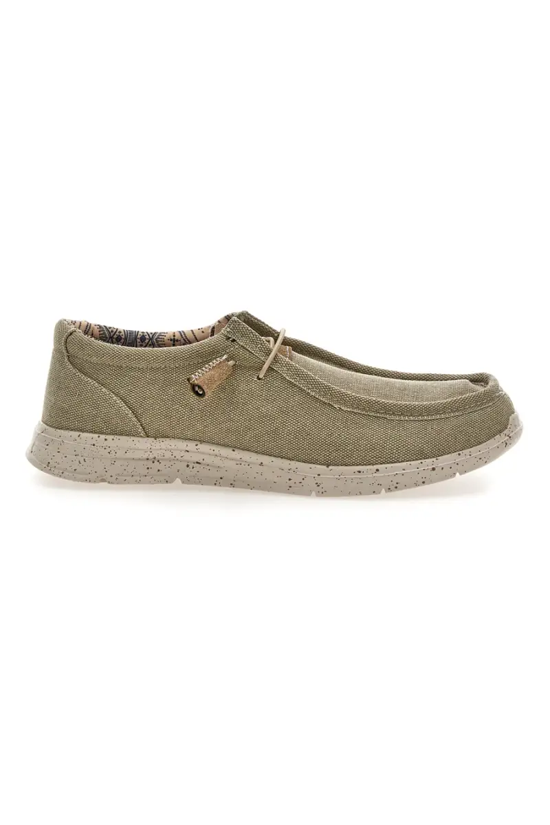 Scarpe da uomo casual verde in tessuto Sevenoaks PK1147M [BEIGE]