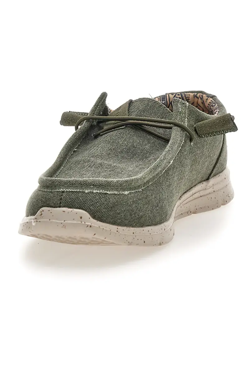 Scarpe da uomo casual verde in tessuto Sevenoaks PK1147O [MILITARY] miniatura 3