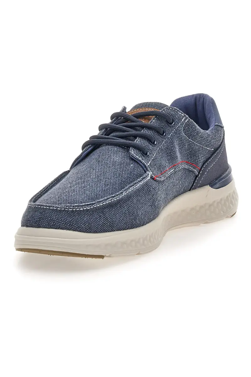 Sneakers da uomo blu in tessuto Sevenoaks YH25096 [NAVY] miniatura 3