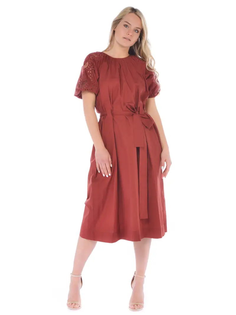 abito donna Seventy con ricami e cintura Rosso