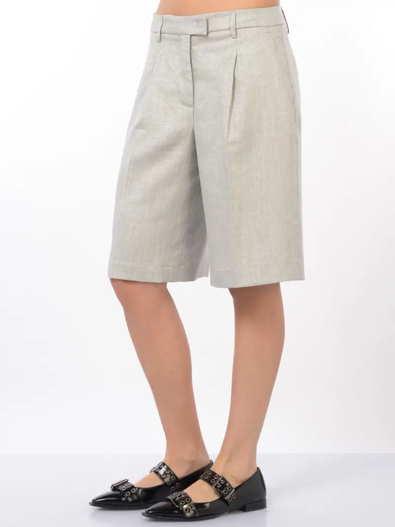 bermuda da donna Seventy chino con fili lurex LAMINATO