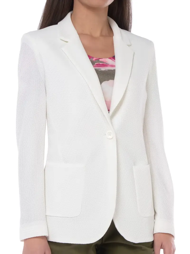 giacca da donna Seventy in jersey microperato Bianco