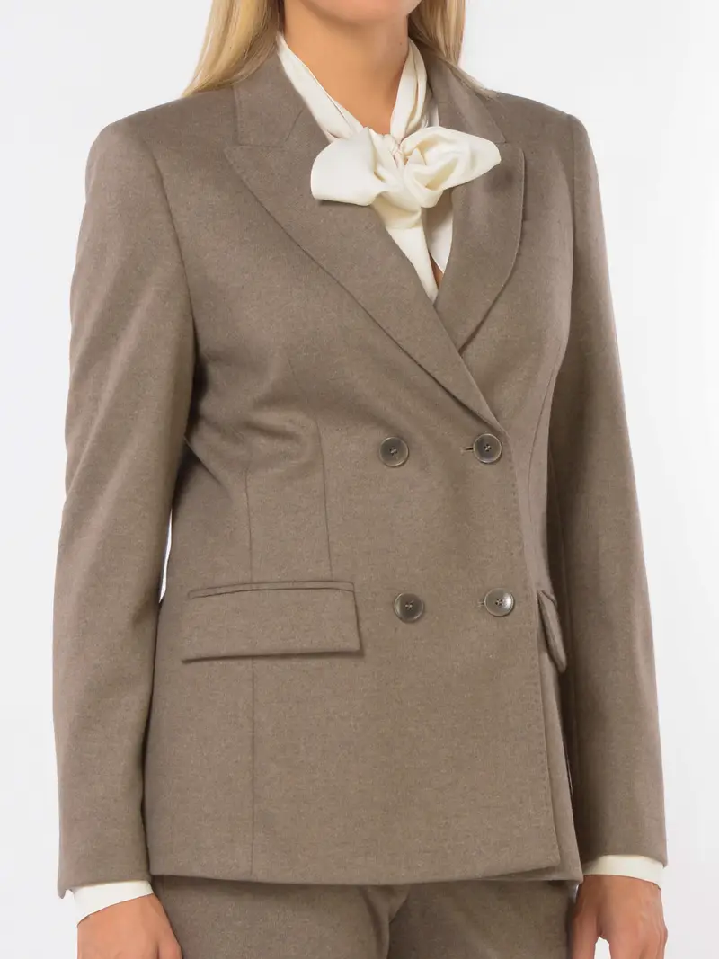 giacca da donna Seventy in lana a doppiopetto MARRON