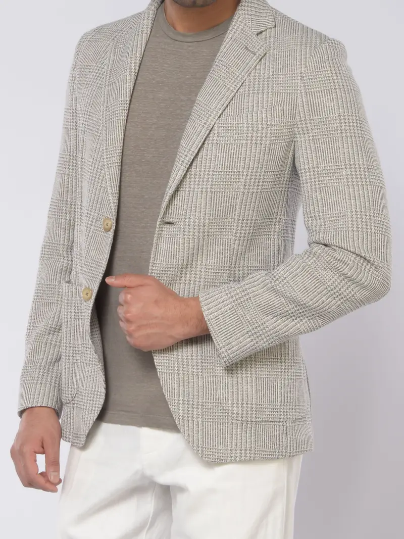 giacca da uomo Seventy a quadri monopetto Grigio