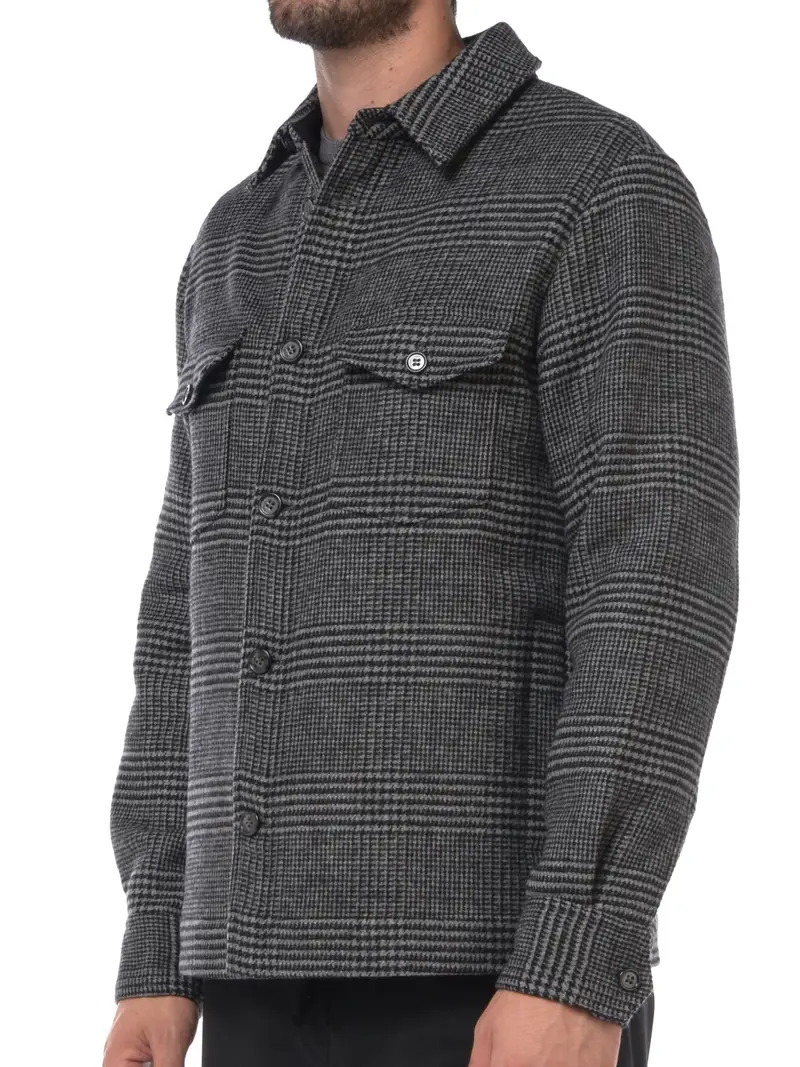 giacca da uomo Seventy camicia pied de poul Grigio