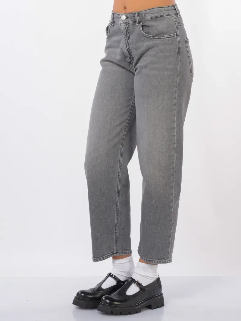 jeans da donna Seventy baggy effetto delave Grigio